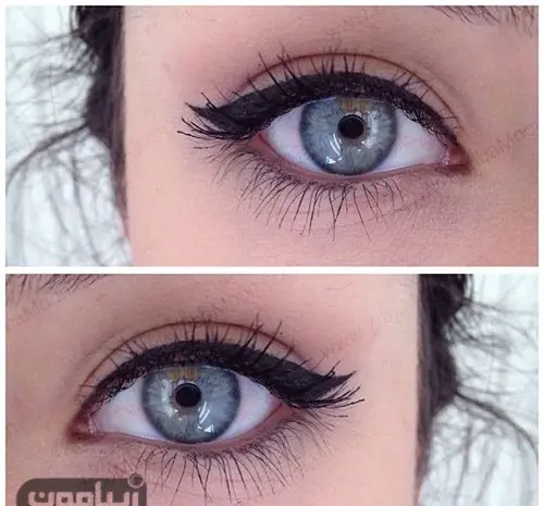 عکس تاتو خط چشم بن مژه