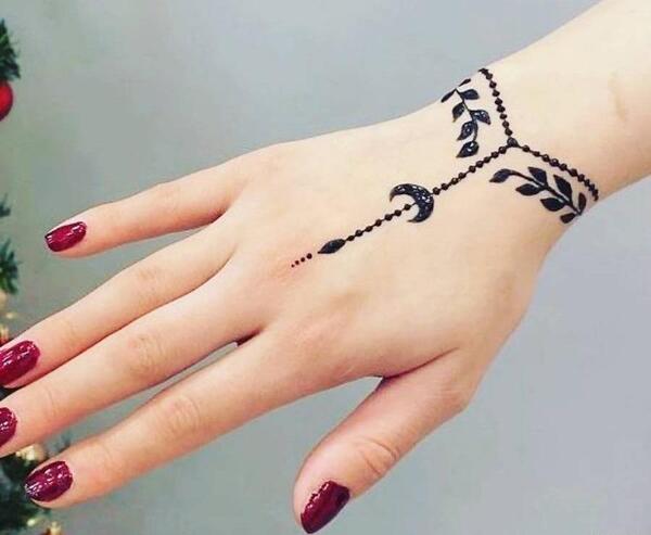 عکس تاتو پشت دست دخترانه