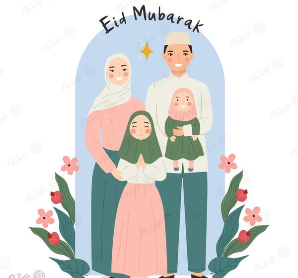 عکس مادر و دختر با حجاب کارتونی