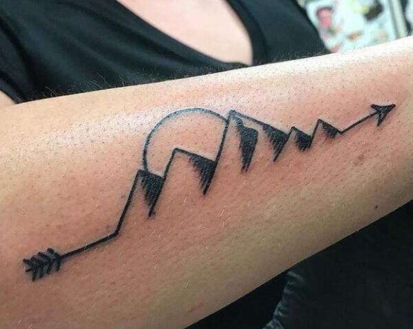 عکس تاتو ساده روی دست
