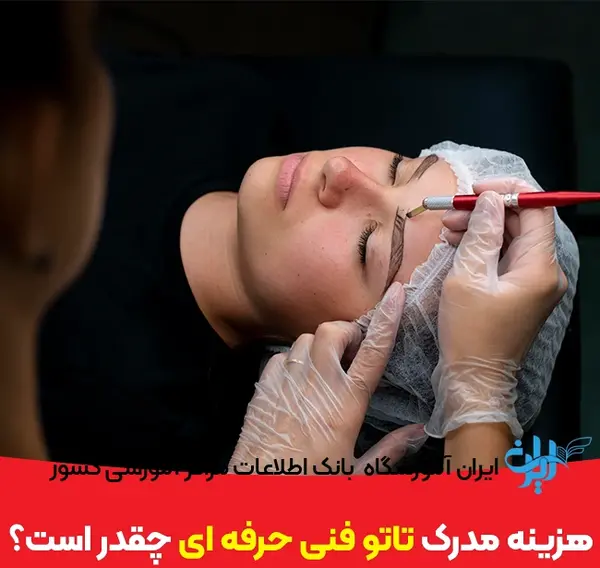 عکس مدرک فنی حرفه ای تاتو
