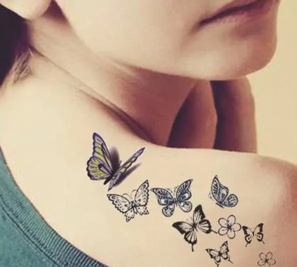 عکس تاتو روی گردن دخترانه