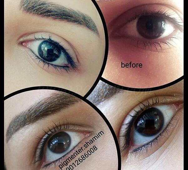 عکس تاتو بن مژه پایین