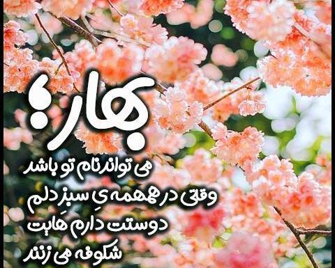 عکس نوشته امدن بهار