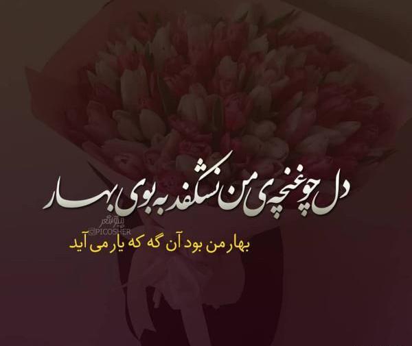 عکس نوشته امدن بهار