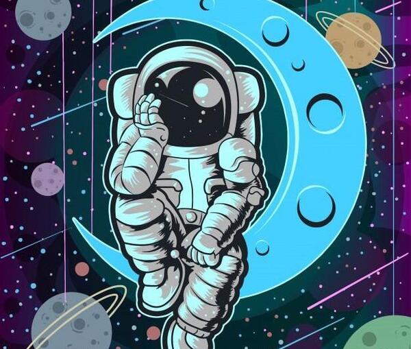عکس تصویر زمینه فضانورد کیوت