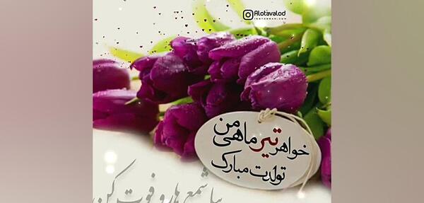 عکس پیام تبریک تولد خواهر تیر ماهی