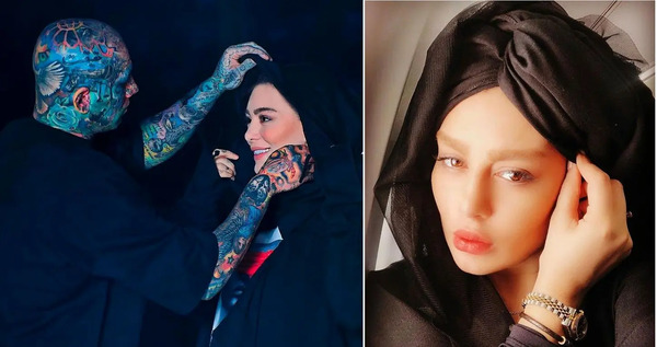 عکس تاتو صورت سحر قریشی