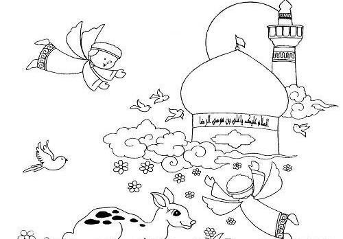عکس نقاشی حرم امام علی