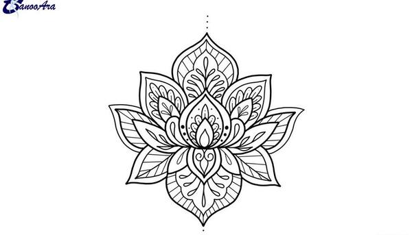 عکس تاتو خام گل