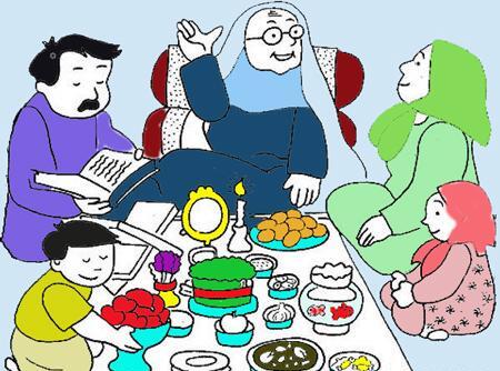 عکس نقاشی سفره ی هفت سین ساده