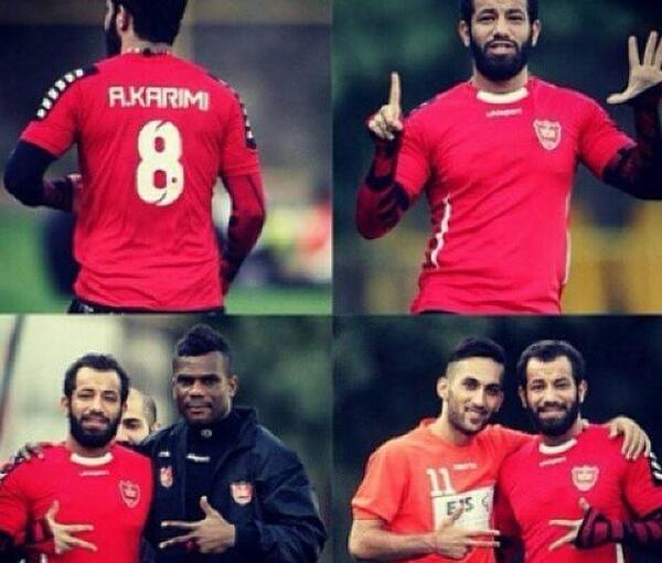 عکس امیر تتلو با لباس پرسپولیس