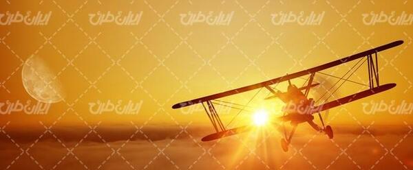 عکس هواپیما در آسمان زیبا