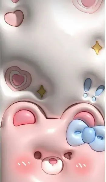 عکس تصویر زمینه سه بعدی صورتی