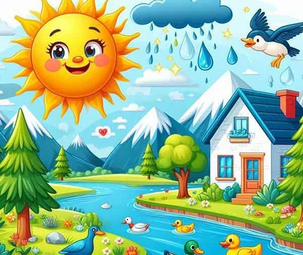 عکس نقاشی بهار کارتونی
