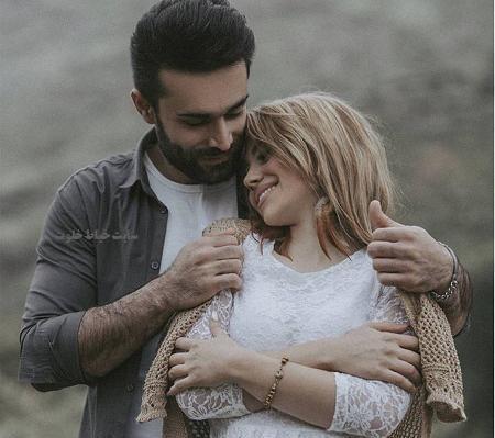 عکس عاشقانه زن و شوهری با متن
