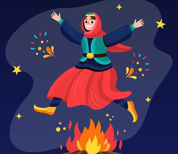 عکس پریدن از روی آتش چهارشنبه سوری