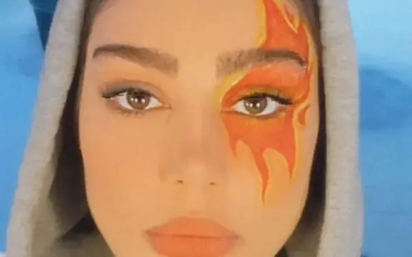 عکس تتو صورت تتلو