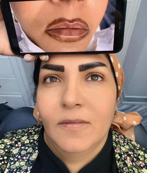 عکس خط لب ورژ لب تاتو