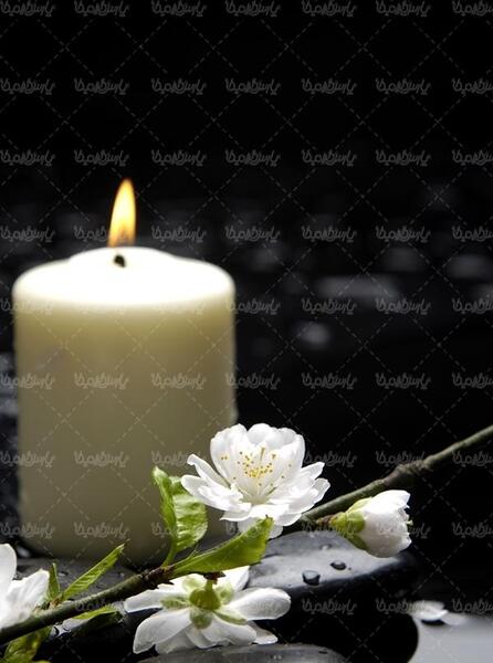 عکس گل و شمع برای تسلیت