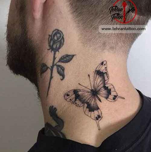 عکس تاتو پروانه سه بعدی