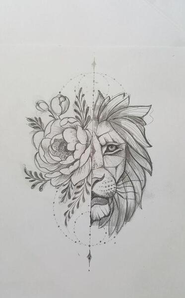 عکس تاتو شیر ساده