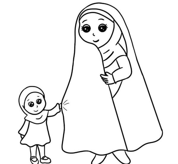 عکس کودکانه با حجاب برای پروفایل