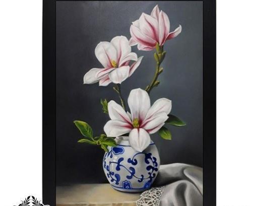 عکس گل و گلدان نقاشی