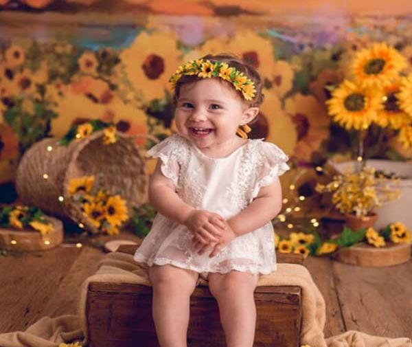ایده عکس بهاری کودک