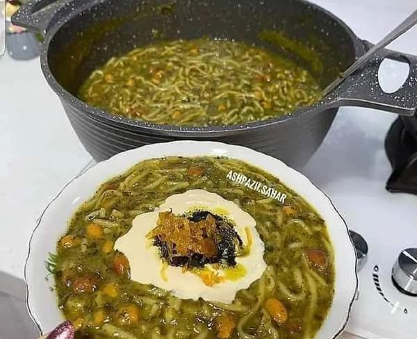 عکس سبزی آش رشته