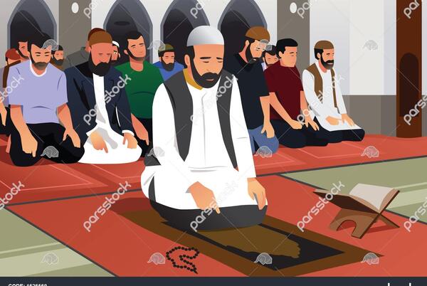 عکس امام علی در حال نماز خواندن