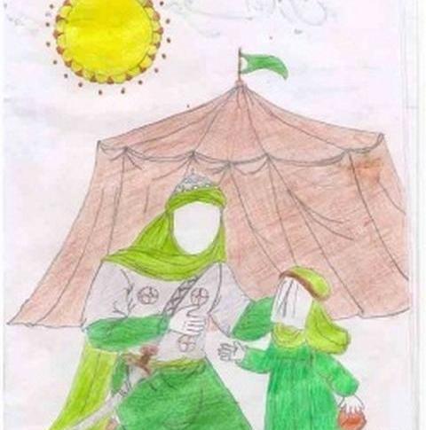 آموزش نقاشی عکس امام حسین