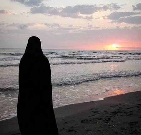 عکس دختر باحجاب زیبا از پشت سر