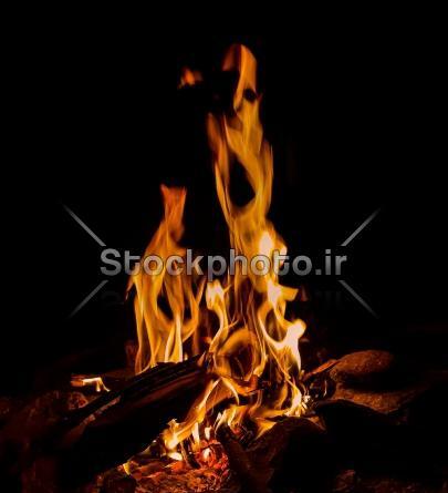 عکس اتش شب