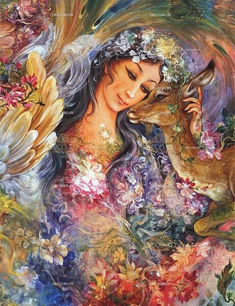 عکس نقاشی آهو استاد فرشچیان