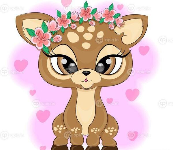 نقاشی عکس آهو کارتونی