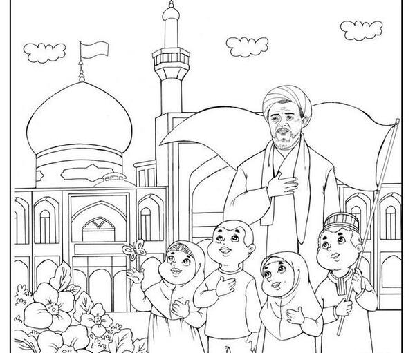 عکس نقاشی امام رضا با آهو