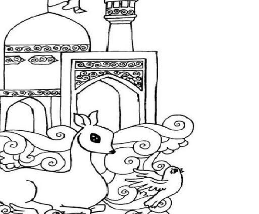 عکس نقاشی امام رضا با آهو