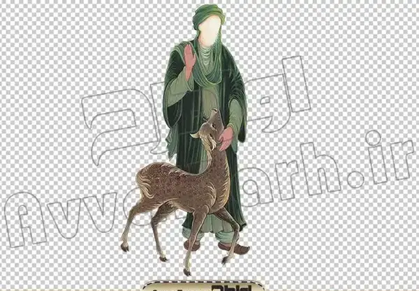 عکس نقاشی امام رضا با آهو