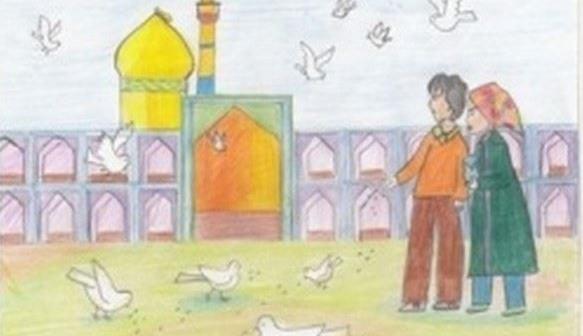 عکس نقاشی امام رضا با آهو