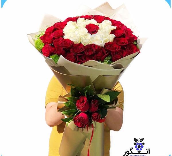عکس گل قرمز و سفید