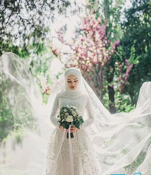 عکس عروس با حجاب زیبا