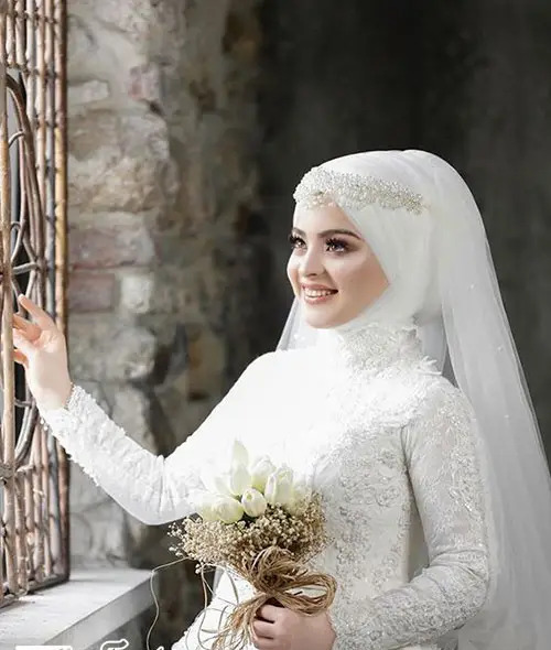 عکس عروس با حجاب زیبا