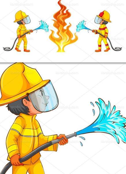 عکس کارتونی آتش سوزی