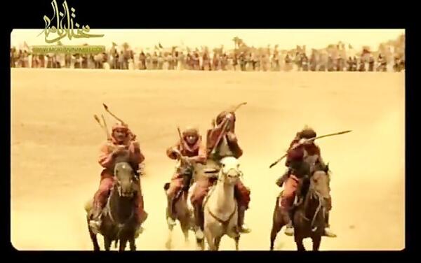 عکس نماز خواندن امام حسین در روز عاشورا