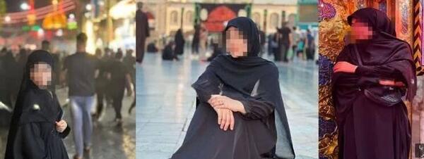 عکس دختر با چادر در حرم امام حسین