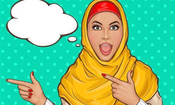 عکس کارتونی با حجاب مسخره