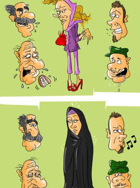 عکس کارتونی با حجاب مسخره