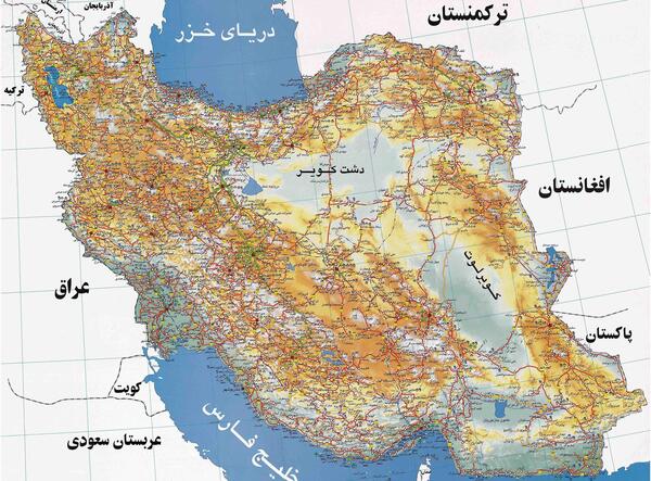 عکس از نقشه قدیم ایران