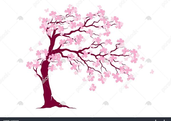 عکس درخت بهاری کارتونی
